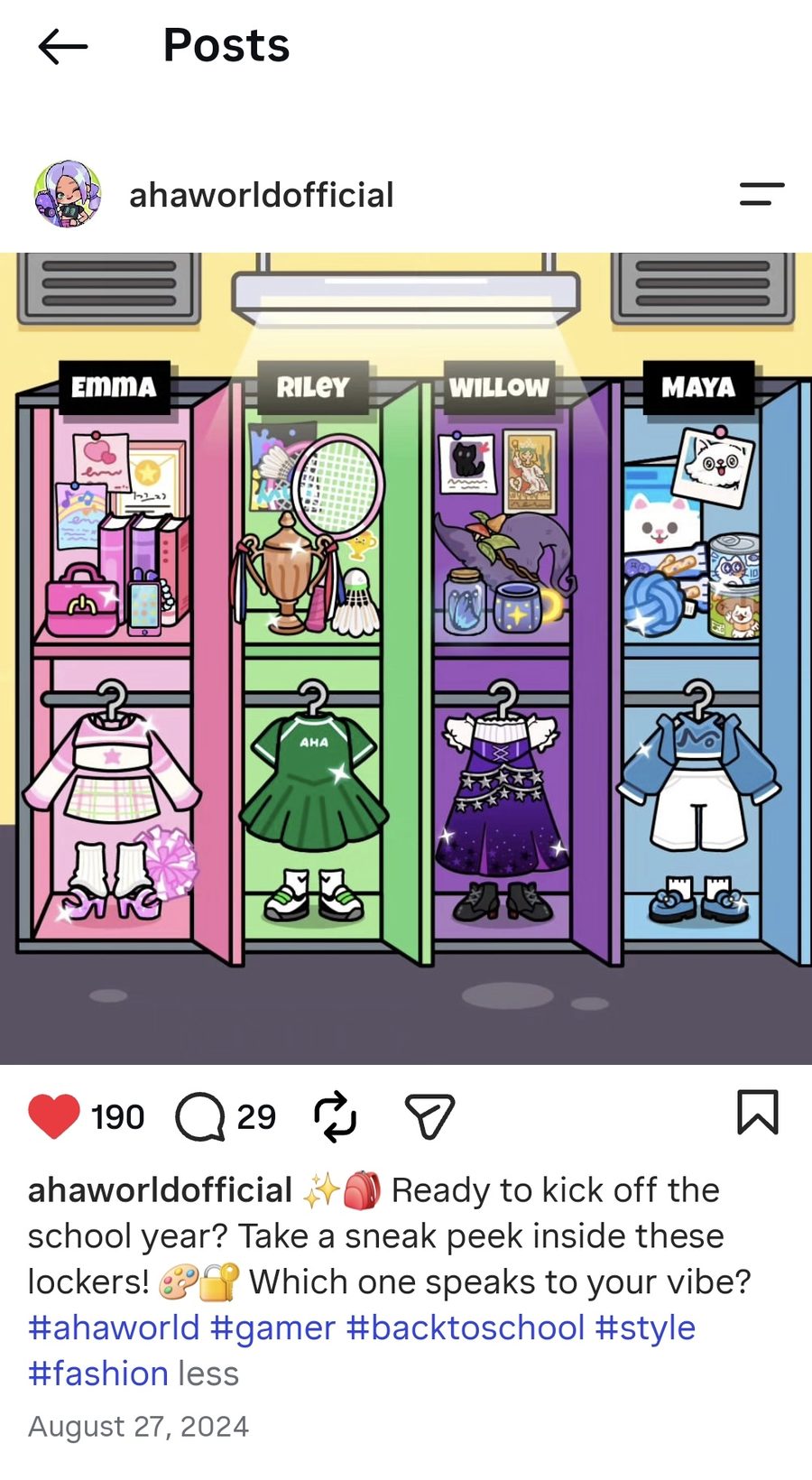 Post: Back to school lockers